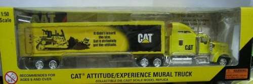 Norscot Diecast Model 55169 Kenworth Truck & Box Trailer Cat Caterpillar Mural 1/50 scale new in pac