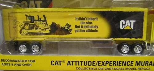 Norscot Diecast Model 55169 Kenworth Truck & Box Trailer Cat Caterpillar Mural 1/50 scale new in pac