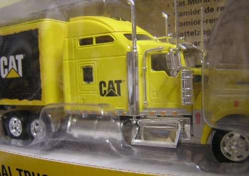 Norscot Diecast Model 55169 Kenworth Truck & Box Trailer Cat Caterpillar Mural 1/50 scale new in pac