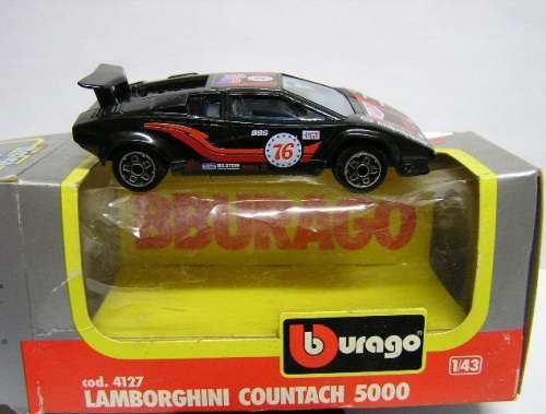 Burago Diecast Model Car Lamborghini Countach 5000 No 76 "Energizer" 1/43 scale new in pack