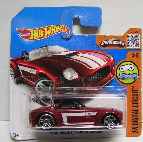 Hotwheels Hot Wheels Diecast Model Car 2016 24 / 250 Ford Shelby Cobra Concept Conv Digital 1/64 new