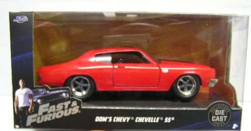 JADA Diecast Model Car Chevy Chevrolet Chevelle SS Dom Fast & Furious Movie Film TV 1/32 scale new