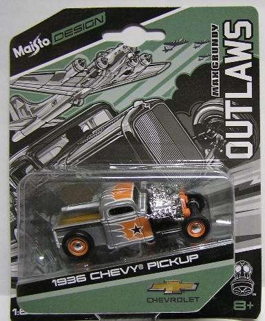 Maisto Model Car Design Series Outlaws Chevy Chevrolet Pickup 1936 1/64 scale new in pack