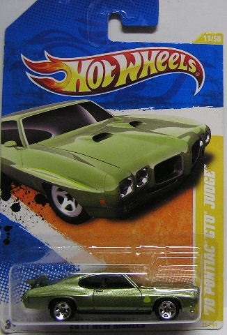 Hotwheels Hot Wheels Diecast Model Car First Ed 2011 11 / 244 Pontiac GTO Judge 1970 1/64 scale new