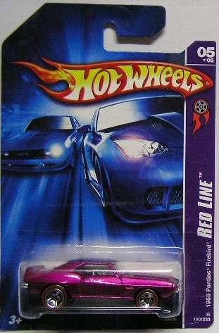 Hotwheels Hot Wheels Diecast Model Car Redline 2007 100 / 223  Pontiac Firebird 1969 1/64 scale new