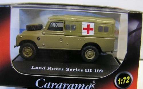 Cararama Hongwell Diecast Model Car Land Rover Series III 3 109" inch Softtop Mil Ambulance 1/72 OO