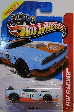 Hotwheels Hot Wheels Diecast Model Car Treasure Hunt 2013 128 / 250 Fast Fish No 17 "Gulf" Racing