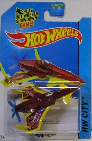 Hotwheels Hot Wheels Diecast Model Car Treasure Hunt 2014 4 / 250 Poison Arrow Plane new in pack