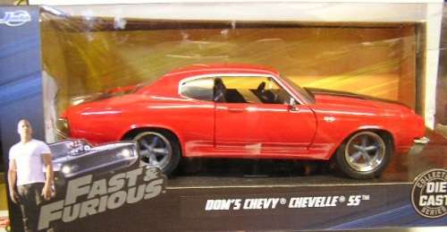 JADA Diecast Model Car Chevy Chevrolet Chevelle SS Dom Fast & Furious Movie Film TV 1/24 scale new
