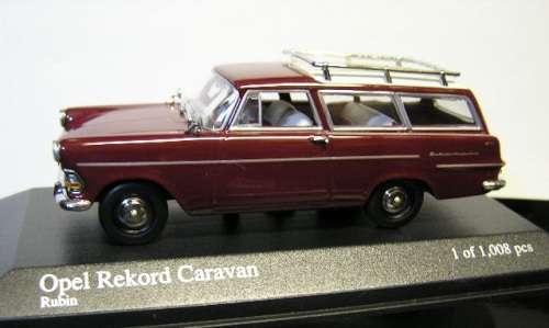 Minichamps Diecast Model Car 040212 Opel Rekord Caravan Stationwagon Ltd Ed 1/43 scale new in pack