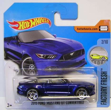 Hotwheels Hot Wheels Diecast Model Car 2017 104 / 365 Ford Mustang GT Conv 2015 1/64 scale new in pa