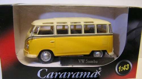Cararama Hongwell Diecast Model Car VW Volkswagen Kombi Samba Bus 1/43 scale new in pack