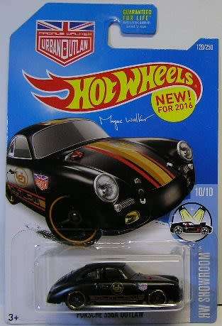 Hotwheels Hot Wheels Diecast Model Car First Ed 2016 120 / 250 Porsche 356 A Outlaw 1/64 scale new