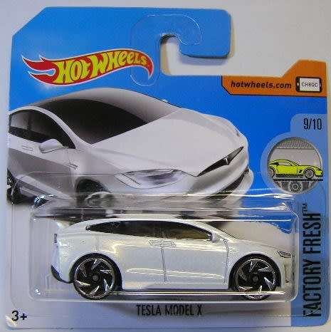 Hotwheels Hot Wheels Diecast Model Car 2017 97 / 365 Tesla Model X 1/64 scale new in pack