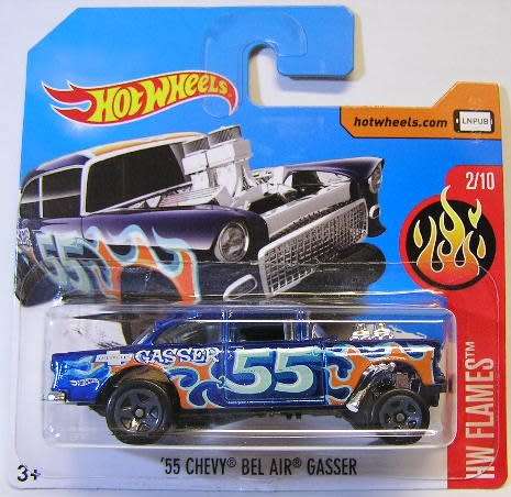 Hotwheels Hot Wheels Diecast Model Car 2017 109 / 365 Chevy Chevrolet Bel Air Gasser No 55 Flames