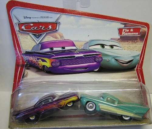 Disney Mattel Pixar Diecast Model Car Cars Set Movie Original Flo & Ramone 1/55 scale new in pack