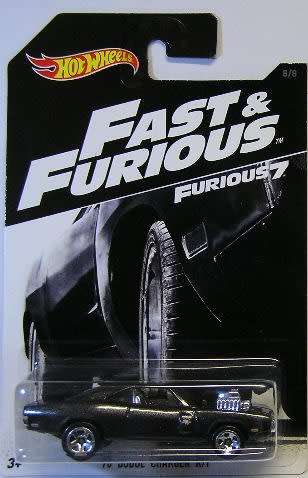 Hotwheels Hot Wheels Diecast Model Car Fast & Furious Movie Film TV Dodge Charger RT 1970 Furious 7