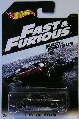 Hotwheels Hot Wheels Diecast Model Car Fast & Furious Movie Film TV Dodge Challenger SRT 8 2008 1/64