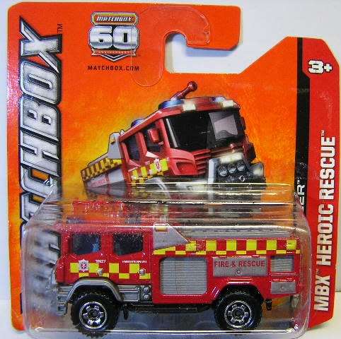 Matchbox Diecast Model Car 60th Anniv 2013 Blaze Blitzer Fire Engine Truck "Fire & Rescue" new in pa