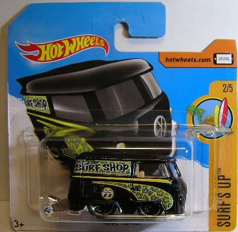 Hotwheels Hot Wheels Diecast Model Car 2017 302 / 365 VW Volkswagen Kool Kombi "Surf Shop" new in pa
