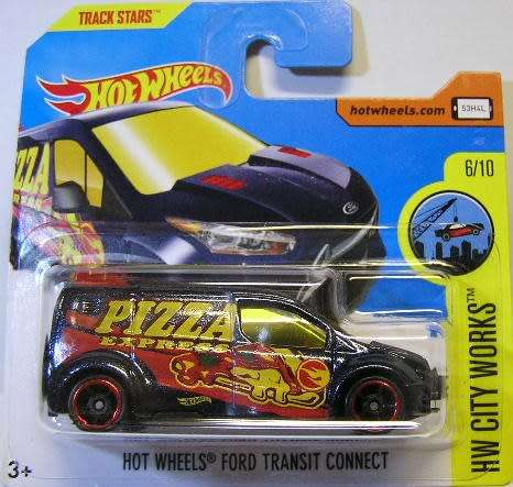 Hotwheels Hot Wheels Diecast Model Car Treasure Hunt 2017 Ford Transit Connect "Pizza" 1/64 scale