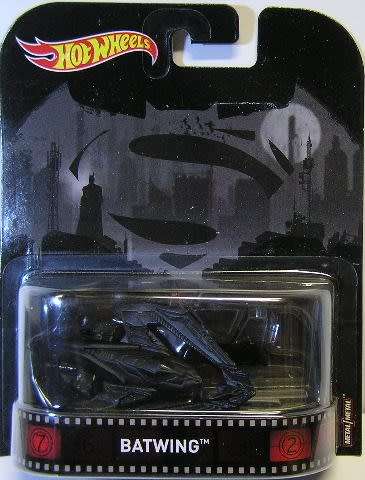 Hotwheels Hot Wheels Retro Diecast Model Car Movie Film TV Batman vs Superman Batwing new in pack