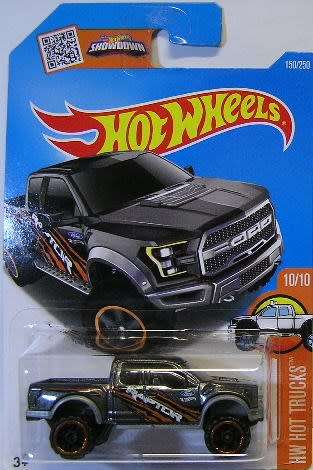 Hotwheels Hot Wheels Diecast Model Car 2016 150 / 250 Ford F 150 F150 Raptor 2017 Hot Trucks 1/64 sc