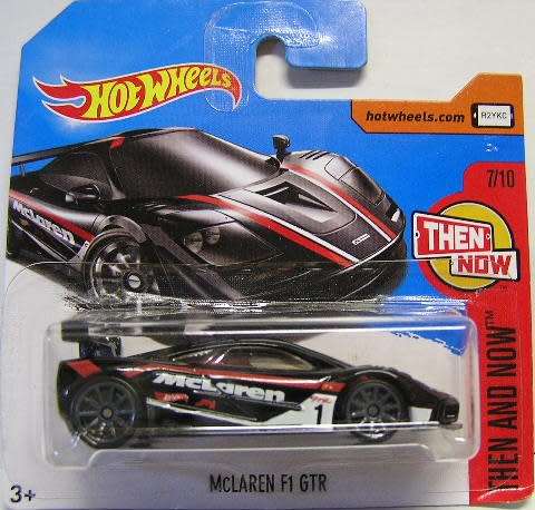Hotwheels Hot Wheels Diecast Model Car 2017 315 / 365 Mclaren F1 F 1 GTR No 1 Then & Now 1/64 scale