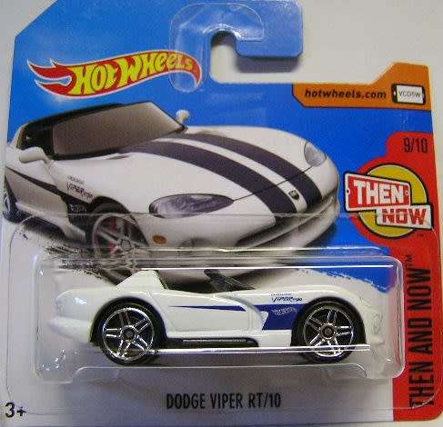 Hotwheels Hot Wheels Diecast Model Car 2017 340 / 365 Dodge Viper RT 10 RT10 Then & Now 1/64 scale