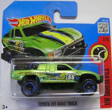 Hotwheels Hot Wheels Diecast Model Car 2016 152 / 250 Toyota OffRoad Truck No 55 Daredevils 1/64 sca