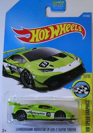 Hotwheels Hot Wheels Diecast Model Car 2017 319 / 365 Lamborghini Huracan LP 620-2 Super Trofeo No 3