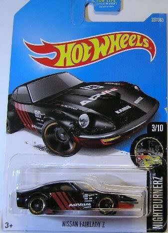 Hotwheels Hot Wheels Diecast Model Car 2017 357 / 365 Nissan Fairlady Z "Advan" Nightburnerz 1/64 sc