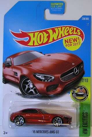 Hotwheels Hot Wheels Diecast Model Car First Ed 2017 338 / 365 Mercedes Benz AMG GT 2015 Exotics