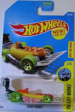 Hotwheels Hot Wheels Diecast Model Car First Ed 2017 331 / 365 Street Wiener new in pack
