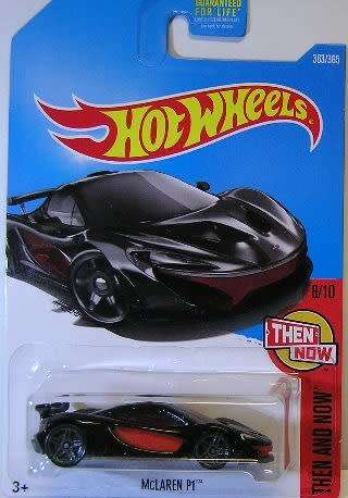Hotwheels Hot Wheels Diecast Model Car 2017 363 / 365 Mclaren P 1 P1 Then & Now 1/64 scale