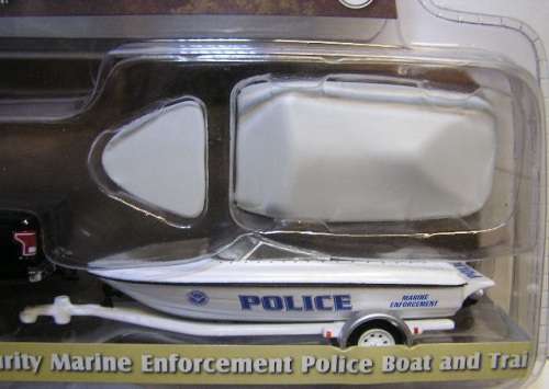 Greenlight Diecast Model Car Set Hitch & Tow Ford F 150 Pickup 2015 + Homeland Security Police boat