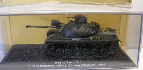 Diecast Military Model Tank Collection M 48 A3 Patton 2 Danang Vietnam 1968 1/72 OO railway