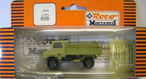 Roco Minitanks Model Car 656 Mercedes Benz Unimog U 1300 L 1/87 HO railway scale new in pack