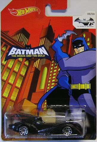 Hotwheels Hot Wheels Diecast Model Batman 75th Anniv Movie Film TV Batmobile Brave & The Bold 1/64 s
