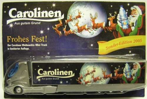 Diecast & plastic Model Truck Collection Truck & trailer "Carolinen" spring water 1/87 HO railway sc