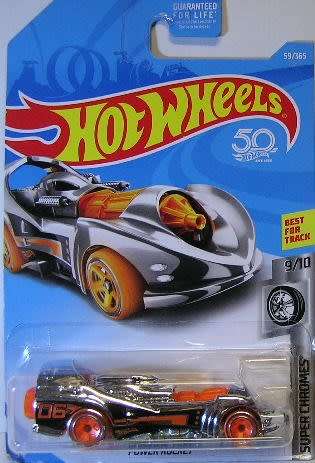 Hotwheels Hot Wheels Diecast Model Car 50th 2018 59 / 365 Power Rocket No 06 Super Chromes 1/64 scal