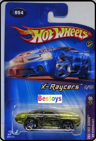 Hotwheels Hot Wheels Diecast Model Car First Ed 2005 No 54 Chevy Chevrolet Chevelle 1969 X Raycers