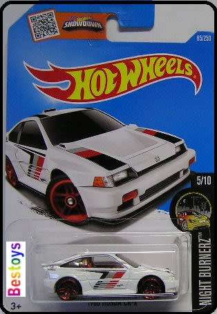 Hotwheels Hot Wheels Diecast Model Car 2016 85 / 250 Honda CR-X CRX 1985 Night Burnerz 1/64 scale