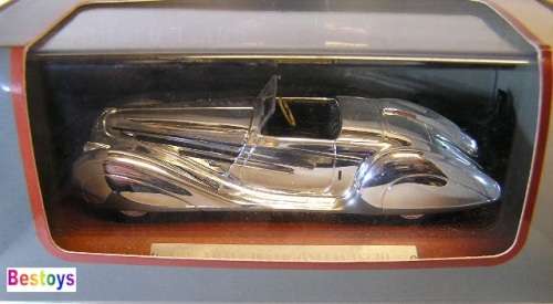 Chrome Collection Diecast Model Car Delahaye 185 Figoni Falaschi 1/43 scale new in pack
