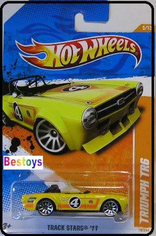 Hotwheels Hot Wheels Diecast Model Car 2011 70 / 244 Triumph TR 6 TR6 No 4 Track Stars 1/64 scale ne