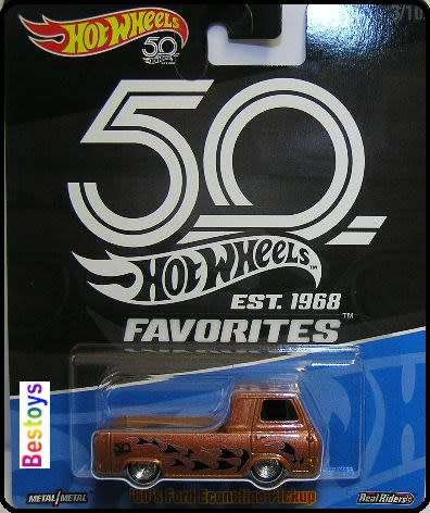 Hotwheels Hot Wheels Diecast Model Car 50th Ford Econoline Pickup 1960's rubber tyres new in pack