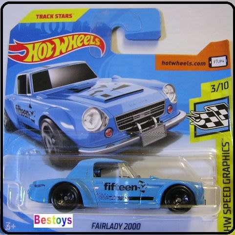 Hotwheels Hot Wheels Diecast Model Car 2018 55 / 365 Nissan Fairlady 2000 Speed Graphics 1/64 scale