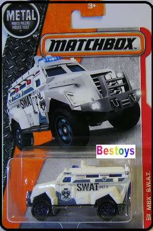 Matchbox Diecast Model Car 2017 69 / 125 MBX SWAT Truck new in pack