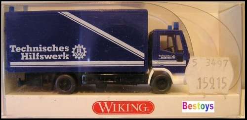 Wiking Model Car 693 Iveco EuroCargo THW Roadside Assistance Truck 1/87 HO railway scale new