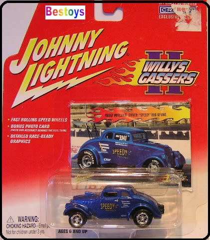 Johnny Lightning Diecast Model Car Gassers 2 Willys 1933 "Speedy" 1/64 scale new in pack